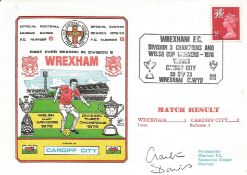 WREXHAM V CARDIFF 1978 DAWN FIRST DAY COVER SIGNED BY GARETH DAVIES. Good condition . All