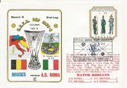 ROMA V BRUGES 1975 DAWN FIRST DAY COVER SIGNED BY PILOT. Good condition . All autographs come with