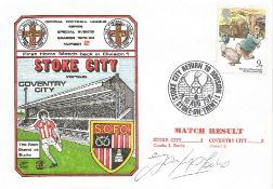 STOKE CITY V COVENTRY 1979 DAWN FIRST DAY COVER SIGNED BY GARTH CROOKS. Good condition . All