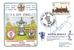 MANCHESTER UNITED V SOUTHAMPTON 1976 DAWN FIRST DAY COVER SIGNED BY PETER RODRIGUES. Good