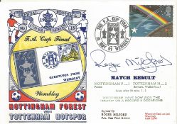 NOTTINGHAM FOREST V TOTTENHAM HOTSPUR 1991 DAWN FIRST DAY COVER SIGNED BY ROGER MILFORD. Good