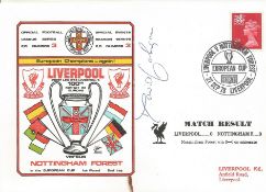 LIVERPOOL V NOTTINGHAM FOREST 1978 DAWN FIRST DAY COVER SIGNED BY DAVID JOHNSON. Good condition .