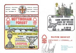 NOTTINGHAM FOREST V LIVERPOOL 1978 DAWN FIRST DAY COVER SIGNED BY COLIN BARRETT. Good condition .