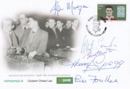 Football, MAN UNITED legends multi signed 2008 COMMEMORATIVE COVER : Dated & stamped November 4th,