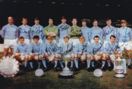 Football, MANCHESTER CITY legends multi signed 1969 12 x 8 PHOTO : Col, depicting a superb image