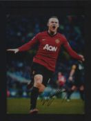 Football, Wayne Rooney signed 13x10inch overall framed colour photo pictured while playing for