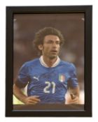 Football, Andrea Pirlo signed 13x10inch overall framed colour photo pictured while playing for