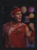 Tennis Rafael Nadal signed 13x10inch overall framed colour photo. Good condition. All autographs