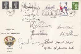 Football, CELTIC F.C multi signed 1977 COMMEMORATIVE COVER : Dated & stamped September 14th, 1977,