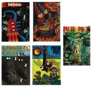 Puffin Post, Volume 2, Nos. 2, 3, and 4, 1968. Volume 3, Nos. 1 and 2. Published by Penguin Books.