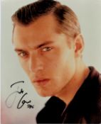 Jude Law signed 10x8inch colour photo. Good condition. All autographs come with a Certificate of