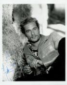 Mathew McConaughey signed 10x8inch black and white photo. Good condition. All autographs come with a