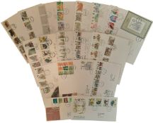 FDC Collection, 20 covers from the 1980's all with stamps and post marks, subjects include British