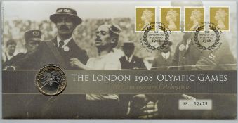 2008 £2 Coin Cover to commemorate 100th Anniversary of the 1908 London Olympic Games, complete