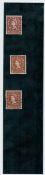 1953 3 X Deep Brown 2d Definitive stamps all with postmarks. We combine postage on multiple