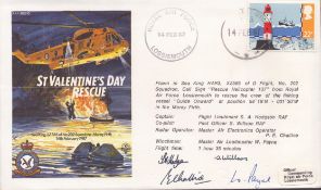 Multi-signed St Valentine's day rescue RAF (RD)10 military cover. Signed by Hodgson, Willson,