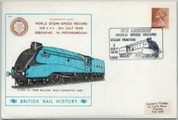 British Rail History FDC to commemorate the 40th Anniversary of the World Steam Speed Record of