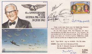 Multi-signed 41st anniv of the guinea pig military cover. Signed by 4 including Meynell and