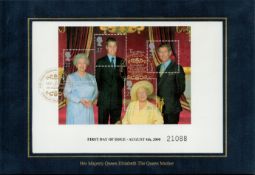 Her Majesty Queen Elizabeth The Queen Mother Mini Stamp sheet to commemorate 100 years, Presented in