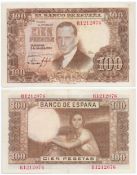 1953 Spanish 100 PTAS Uncirculated Banknote. Excellent condition. We combine postage on multiple