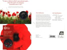 Coin. £5 Brilliant Uncirculated Coin. 'The Remembrance Day 2017 UK. The Royal Mint presentation