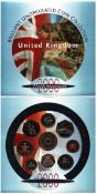 Coins. Uncirculated Coin Collection United Kingdom 2000 Millennium' 1P,2P,5P,10P,20P,2x50P,£1,£2.