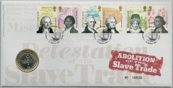 2007 Coin Cover featuring the £2 coin to commemorate the Abolition of the Slave Trade complete