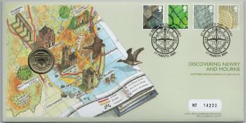 2006 Northern Ireland Definitive £1 Coin Cover to mark Discovering Newry and Mourne, complete with