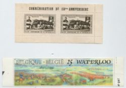 Waterloo- Mint Anniversary stamps and mini sheets from Belgium. Celebrating 150th and 175th