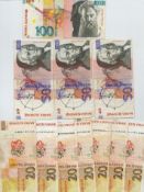 Set of 11 Slovenian Banknotes 1x100 Tolar, 3x50 Tolar and 7x20 Tolar. All notes are dated 15th