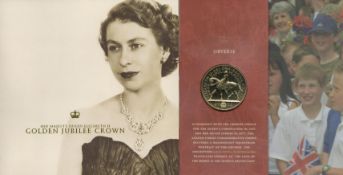 Golden Jubilee Commemorative Crown 2002, presented in pack that celebrates Her Majesty Queen