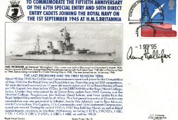 Anne Hallifax signed HMS Britannia navy military cover. We combine postage on multiple winning