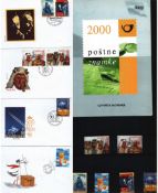 FDC x 4 Covers:- The Story of Nina, In Slovakia, Carnival & Tone Seliškar & Elvira Kralj (2 x double