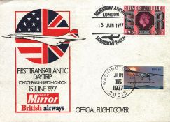FDC First Transatlantic Day Trip London-Washington London 15 June 1977 Daily Mirror British