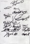 PSV 2003/4 signed team sheet. Signed by 18. Good condition Est.