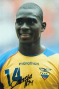Segundo Castillo signed 12x8 inch colour photo pictured while playing for Ecuador. Good condition