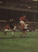 Roger Hunt MBE and Sir Geoff Hurst MBE multiligand colour magazine photo. 1966 World Cup.