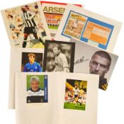 Football collection. 6 signed 6x4 inch Promo colour photos plus black & white photo 7x4.5 inch. 10x8