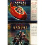 Two Dust Jackets for The Daily Mail Annual for Boys and Girls, edited by Susan French. These two
