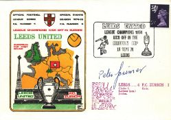FOOTBALL LEEDS UNITED V FC ZURICH 1974 DAWN FIRST DAY COVER SIGNED BY PETER LORIMER. Good