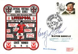 FOOTBALL LIVERPOOL V DUNDALK 1982 DAWN FIRST DAY COVER SIGNED BY BRUCE GROBBELAAR. Good