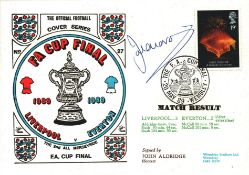 FOOTBALL LIVERPOOL V EVERTON 1989 DAWN FIRST DAY COVER SIGNED BY JOHN ALDRIDGE. Good condition . All