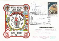 FOOTBALL LIVERPOOL V LECH POZNAN 1984 DAWN FIRST DAY COVER SIGNED BY PAUL WALSH. Good condition .