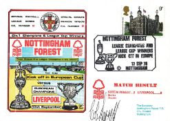 FOOTBALL NOTTINGHAM FOREST V LIVERPOOL 1978 DAWN FIRST DAY COVER SIGNED BY COLIN BARRETT. Good