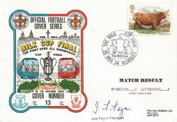 FOOTBALL EVERTON V LIVERPOOL 1984 DAWN FIRST DAY COVER SIGNED BY JOE FAGAN. Good condition . All