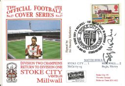 FOOTBALL STOKE CITY V MILLWALL 1993 DAWN FIRST DAY COVER SIGNED BY SIR STANLEY MATTHEWS. Good