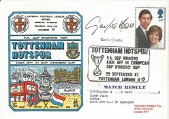 FOOTBALL TOTTENHAM HOTSPUR V AJAX 1981 DAWN FIRST DAY COVER SIGNED BY GARTH CROOKS. Good condition .