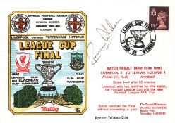 FOOTBALL LIVERPOOL V TOTTENHAM HOTSPUR 1982 DAWN FIRST DAY COVER SIGNED BY RONNIE WHELAN. Good