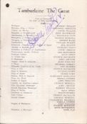 Donald Wolfit signed 'Tamburlaine The Great' programme 1951. Good condition Est.