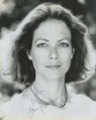 Jenny Seagrove signed 10x8 inch black and white photo dedicated. Good condition Est.